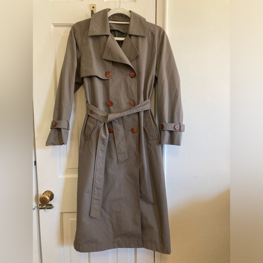 Vintage Gray Trench Coat Women’s